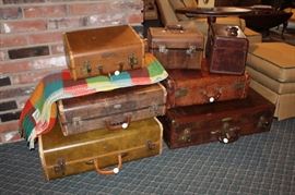 Vintage luggage. Stack 'em up.