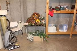 Kirby vacuum and holiday decor.