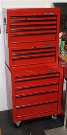 Craftsman three piece tool chest on wheels.
