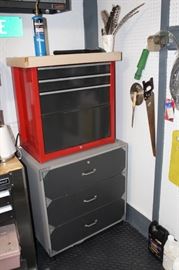 Tool chest and tool drawers.