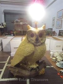 Ceramic owl lamp