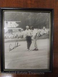 Arnold Palmer and Jack Nicklaus, autographed by Arnold Palmer