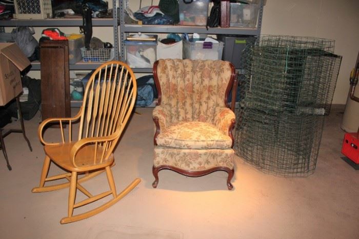 Assorted Chairs and Chickenwire