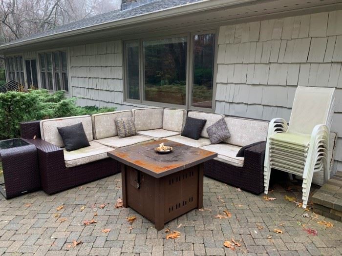 Patio Furniture and Fire Pit