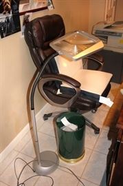 Standing Lit Magnifier and Chair
