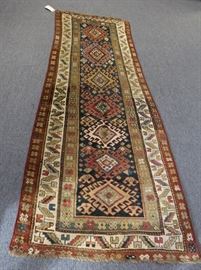 Antique and Finely Hand Woven Kazak Style Runner