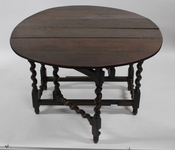 Antique Oak Dropleaf Gate Leg Table