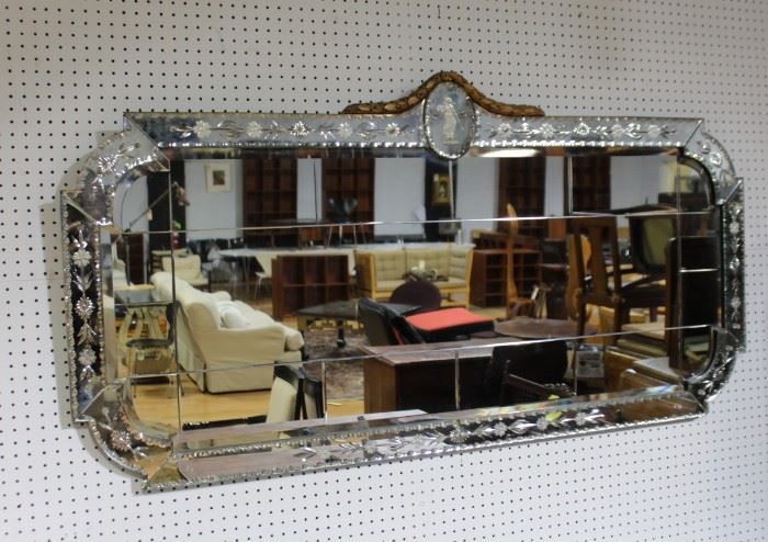 Art Deco Venetian Style Mirror 