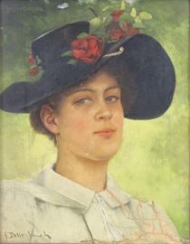 DELLENBAUGH Frederick Oil on Canvas Portrait