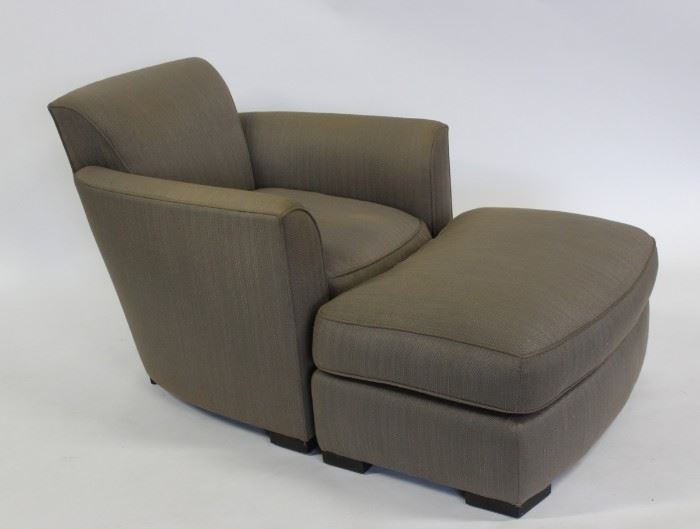 DONGHIA Upholstered lounge Chair and Ottoman