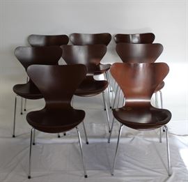 Fritz Hansen Set of Arne Jacobsen Chairs