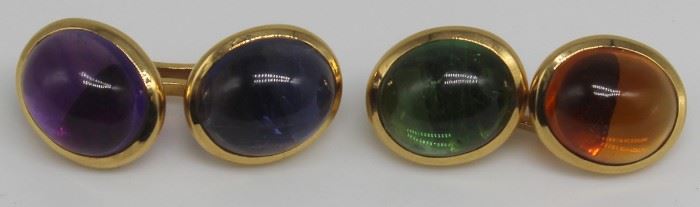 JEWELRY Pair of Tiffany Co ct Gold