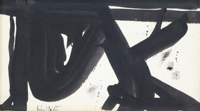 KLINE Franz attr Ink on Paper Abstract