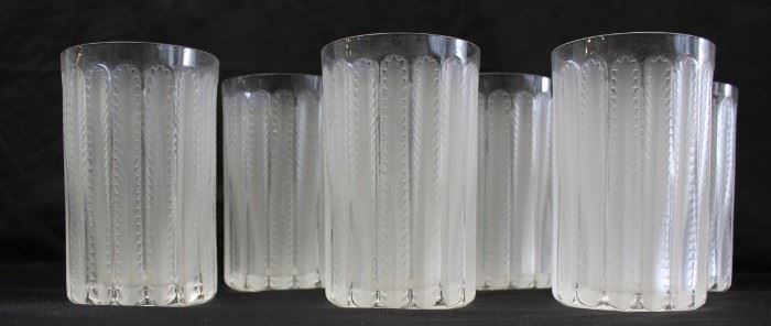 LALIQUE France Set of Glass Tumblers