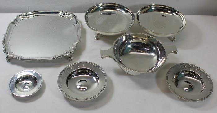 SILVER English Silver Hollow Ware Grouping