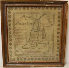 th C Sampler Map of Palestine