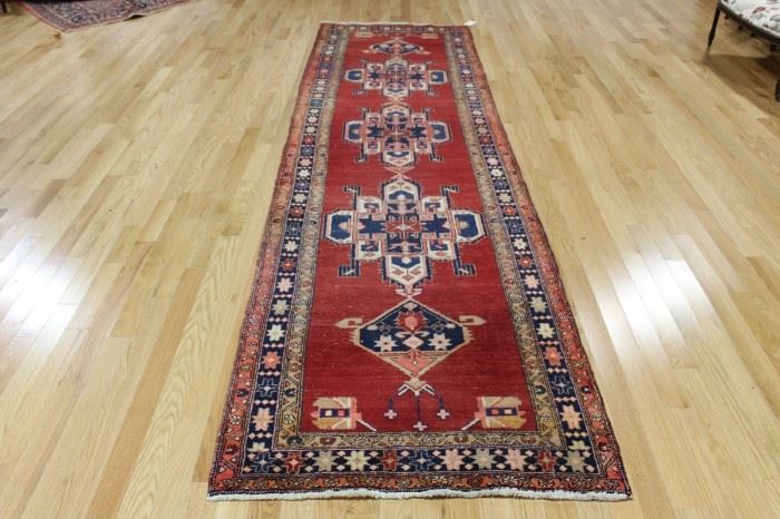 Vintage and Finely Hand Woven Kazak Style Runner