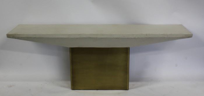 Vintage Console With Brass Base