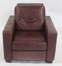 Vintage Leather Upholstered Recliner