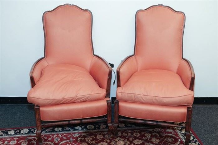 7. Pair of French Provincial Style Bergeres