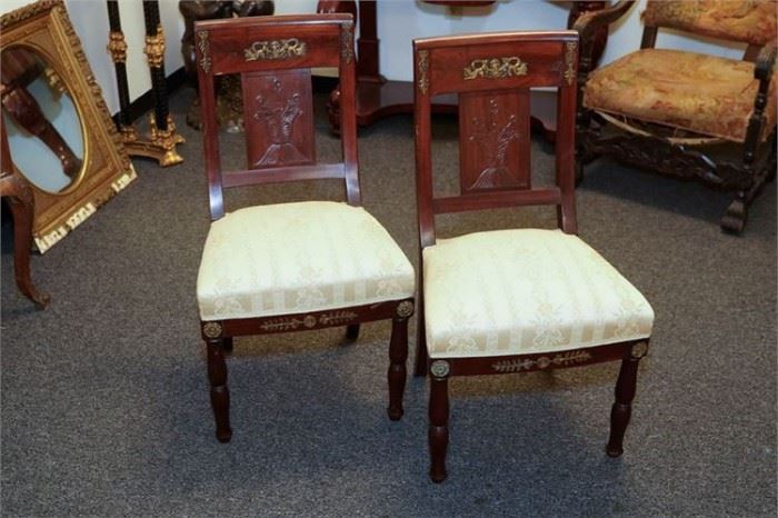 54. Pair of Empire Style Side Chairs