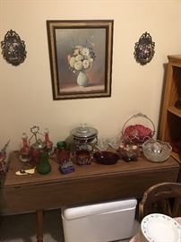 Cranberry pieces, wedding basket and more 