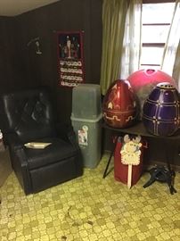 vintage recliner and Christmas