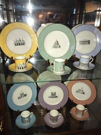 Architectural themed set of china for 6 called “Grand Tour Collection” by Wedgwood