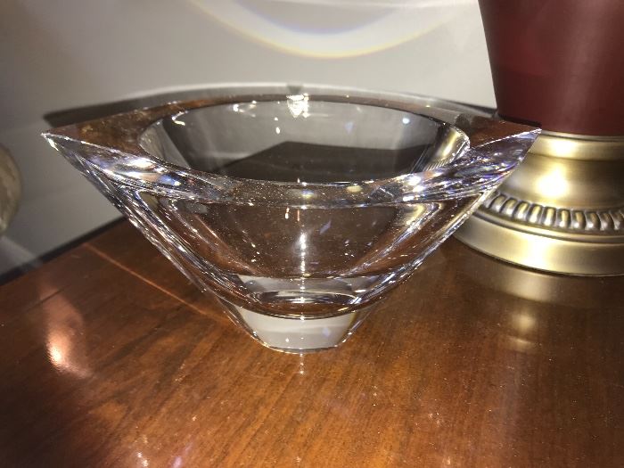 Orrefors crystal bowl (has label and is signed on the base)