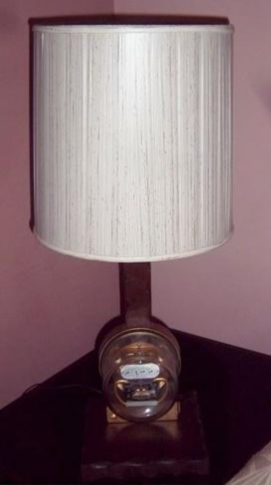 Custom Made Vintage Electric Meter Lamp (meter runs when lamp is on)