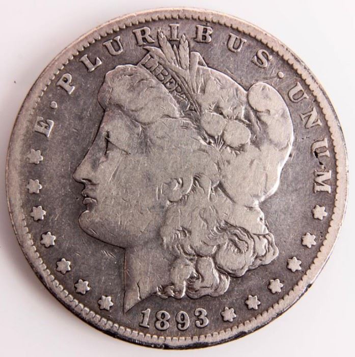 Lot 317 - Coin 1893-S Morgan Silver Dollar VG RARE!