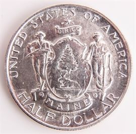 Lot 280 - Coin 1920 Maine Commemorative Half Dollar Gem BU