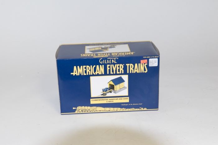 American Flyer Trains-Handcar and Shed