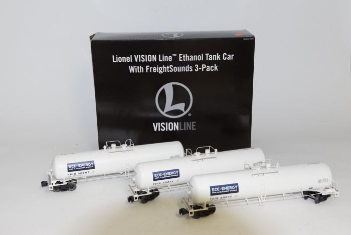 Lionel VisionLine Ethanol Tank Car with Freightsounds 3 Pack