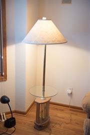 Floor Lamp With Oak Table