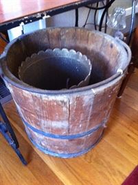 Vintage wooden bucket