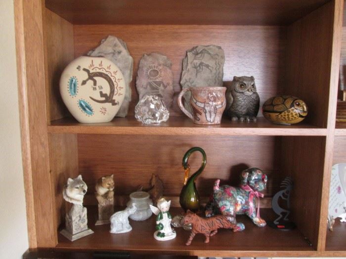 Southwest-Style Pottery & Animal Sculptures