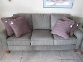 3-Piece La-Z-Boy Group, Contemporary Styling. Sofa, Love Seat & Ottoman, all in LIKE-NEW CONDITION! Pale Green Color