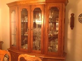 Large China Cabinet with Table with 6? Chairs