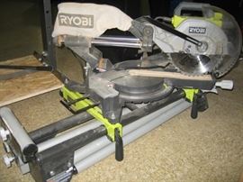 Ryobi - 10" Sliding Compound Miter Saw - Laser - Folding Stand - Model TSS102L