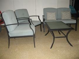 Patio Furniture Set - 2-Chairs - 1-Love Seat - 1-Table
