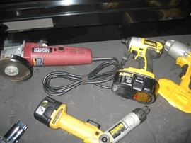 Chicago Electric - Angle Grinder / Dewalt - Impact Driver Cordless Drill / Dewalt - Impact Gu
