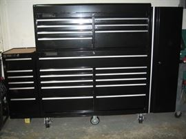 Master Force 18 drawer mobile tool chest & cabinet combo w/side box - w/side locker.