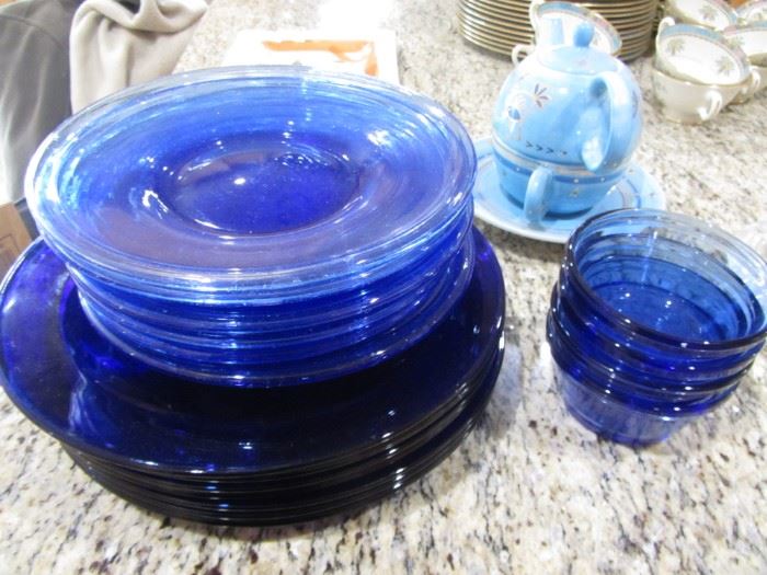 Cobalt Blue Plates