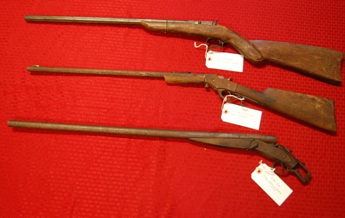 Civil War era rifles, wall hangers.