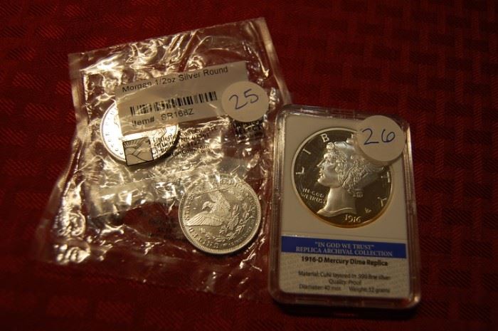 .999 fine silver coins, graded