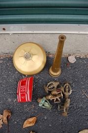 Fire collectibles, Brass fire nozzle, old fire alarms