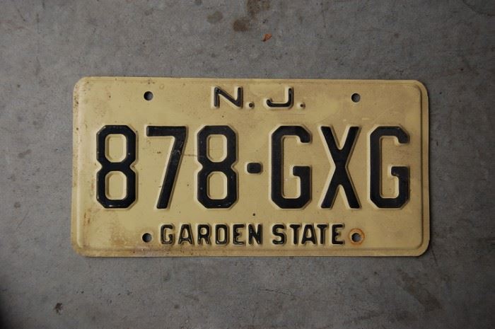 Old license plate