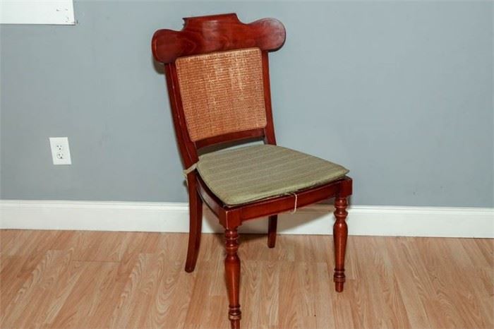 1.Federalist Style Caneback Chair