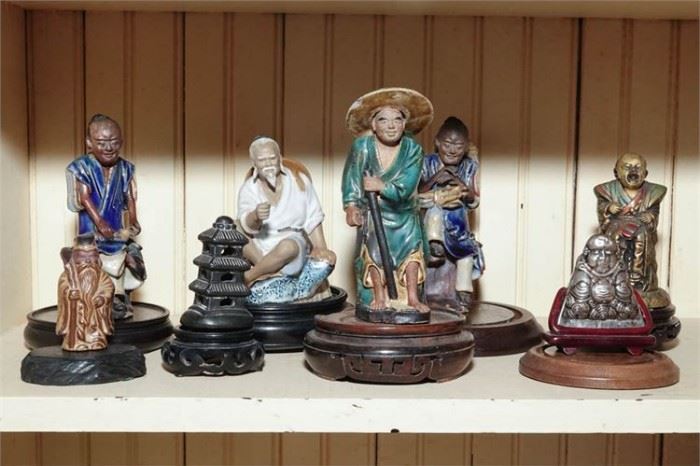 8. Lot of Eight 8 Decorative Asian Figurines
